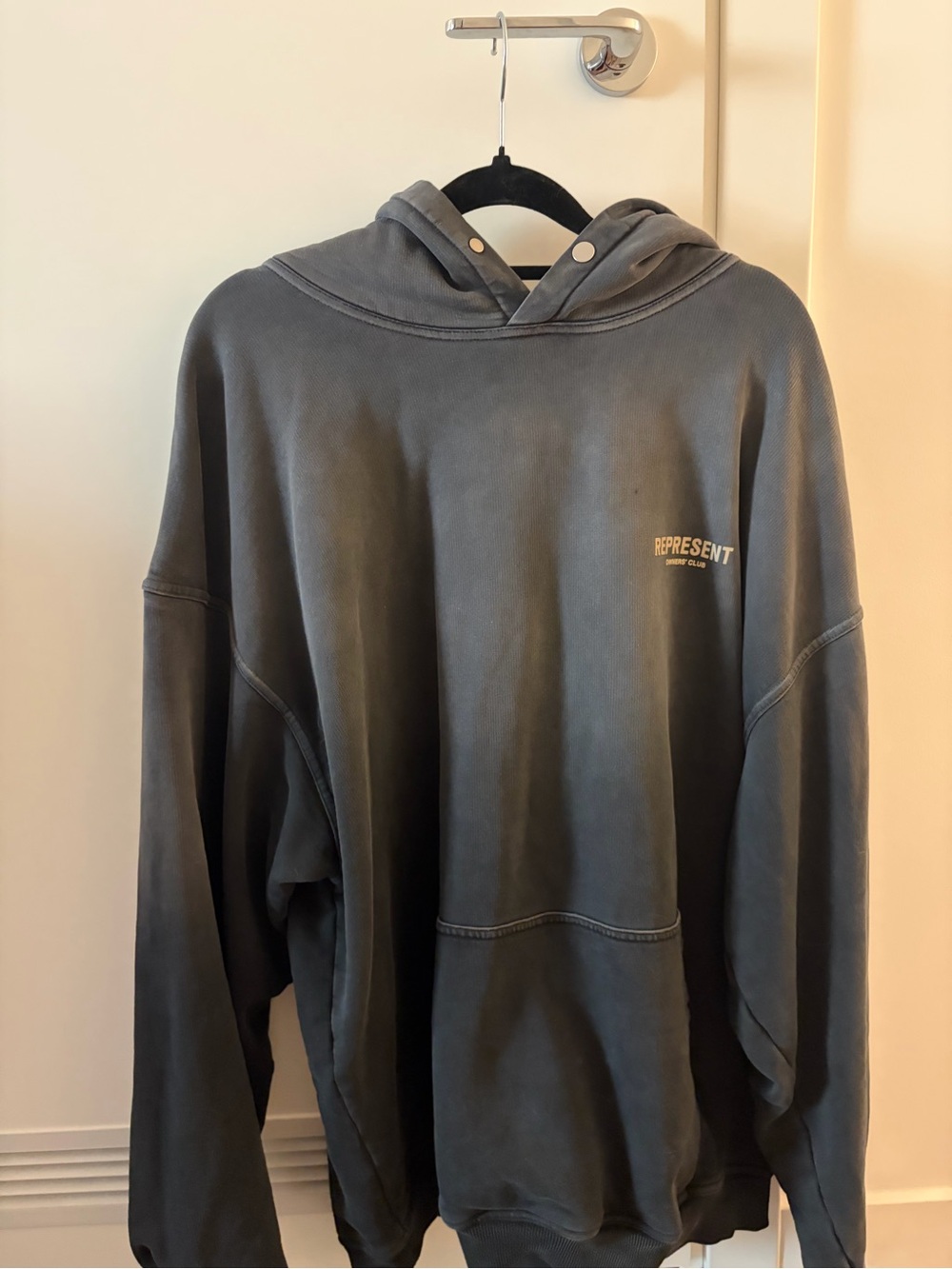 Represent Oversized Hoodie in Faded Charcoal